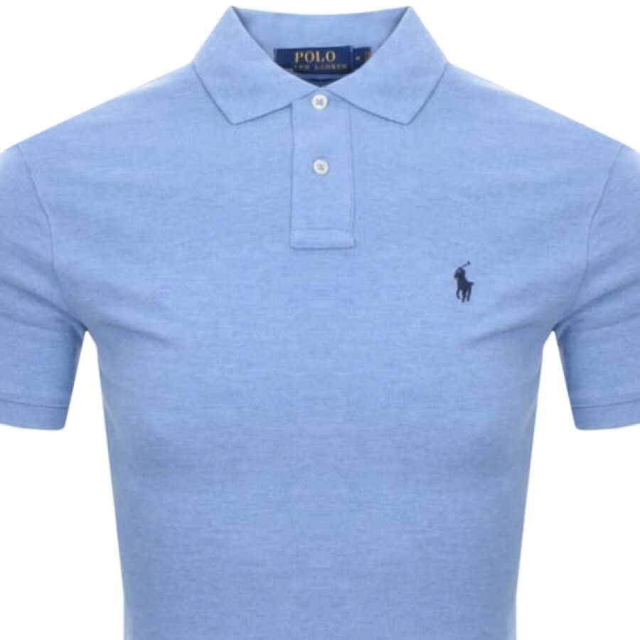 Ralph Lauren Slim Fit Polo T Shirt Blue | Mainline Menswear